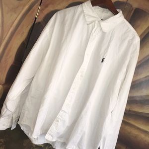 White Ralph Lauren Blake button down dress shirt